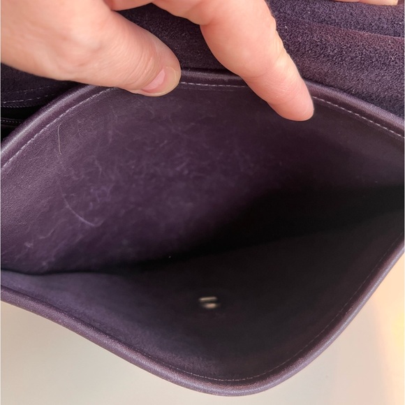 Vintage Coach Willis Bag purple aubergine eggplant 9927 - Picture 12 of 14